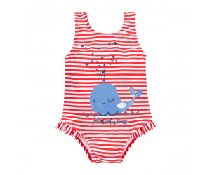 Stripe whale swimsuit