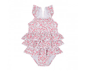 Floral ruffle swimsuit