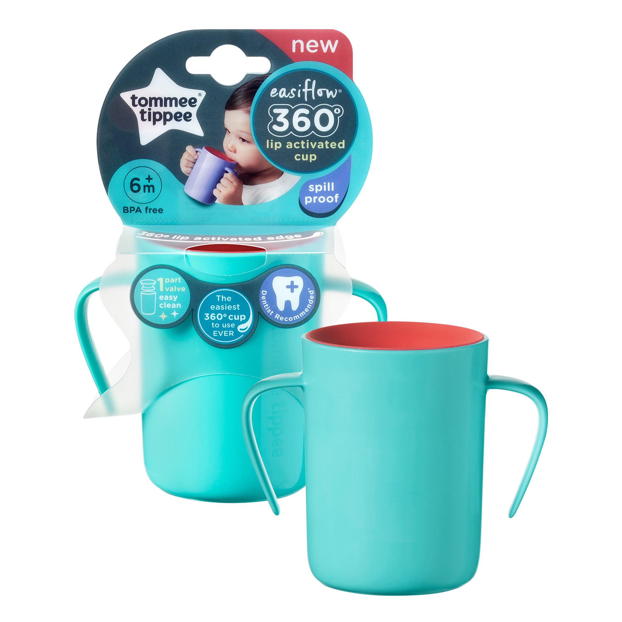 Tommee Tippee Easiflow 360° Spill-Proof Toddler Cup with Travel