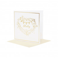 Gold tree heart card