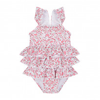 Floral ruffle swimsuit